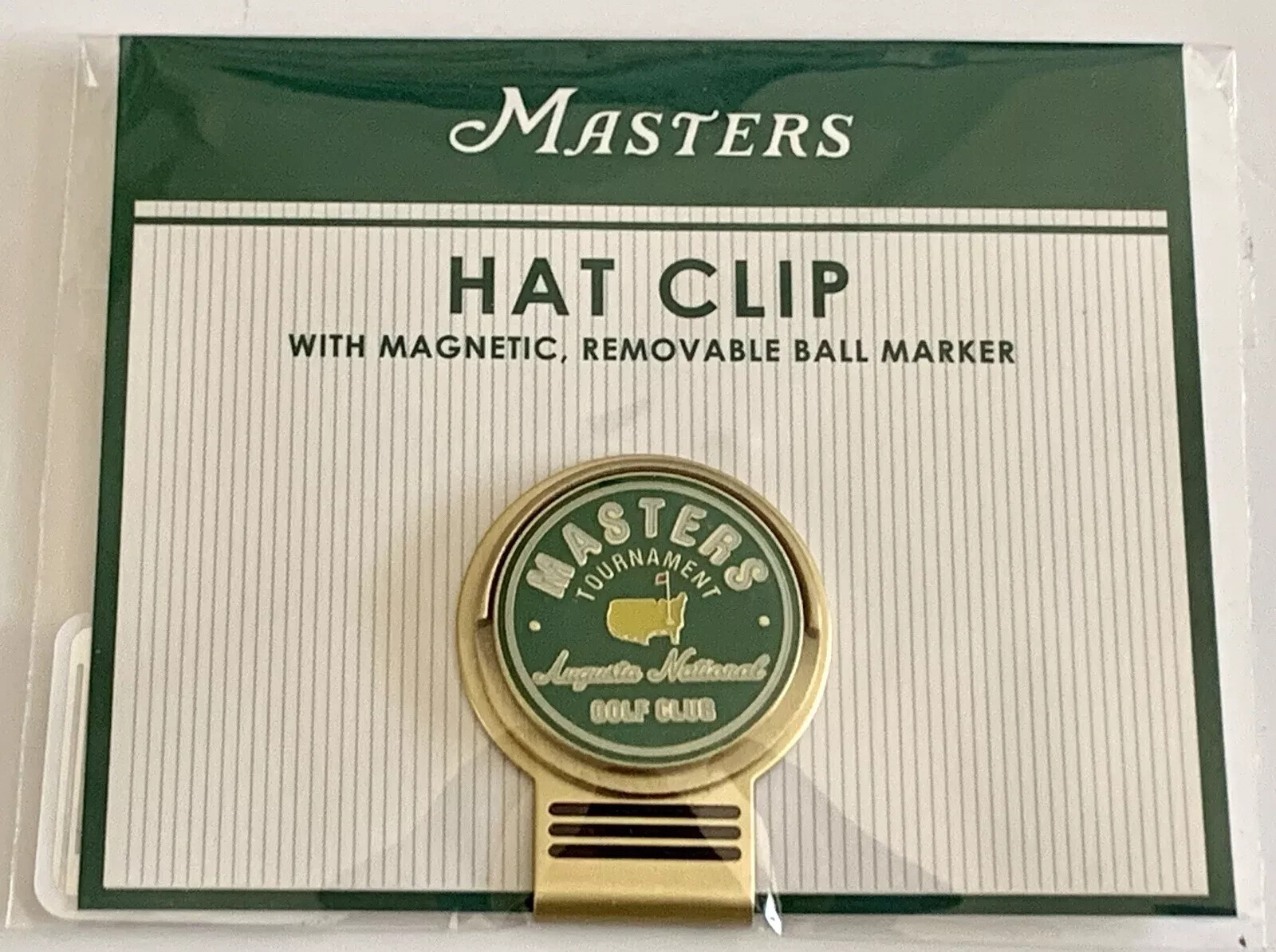 Masters Golf Hat Clip with Removable Ball Marker -  Augusta National