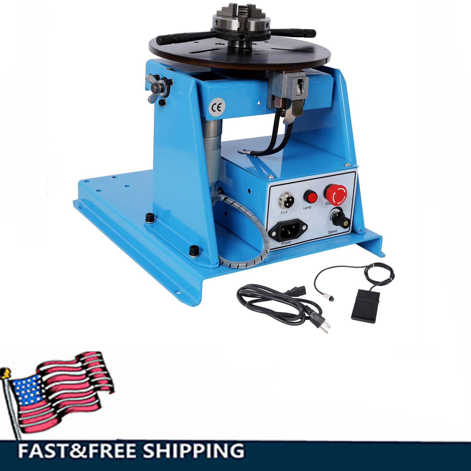 22LBS Rotary Welding Positioner 0-90° Welding Positioning Turntable Table
