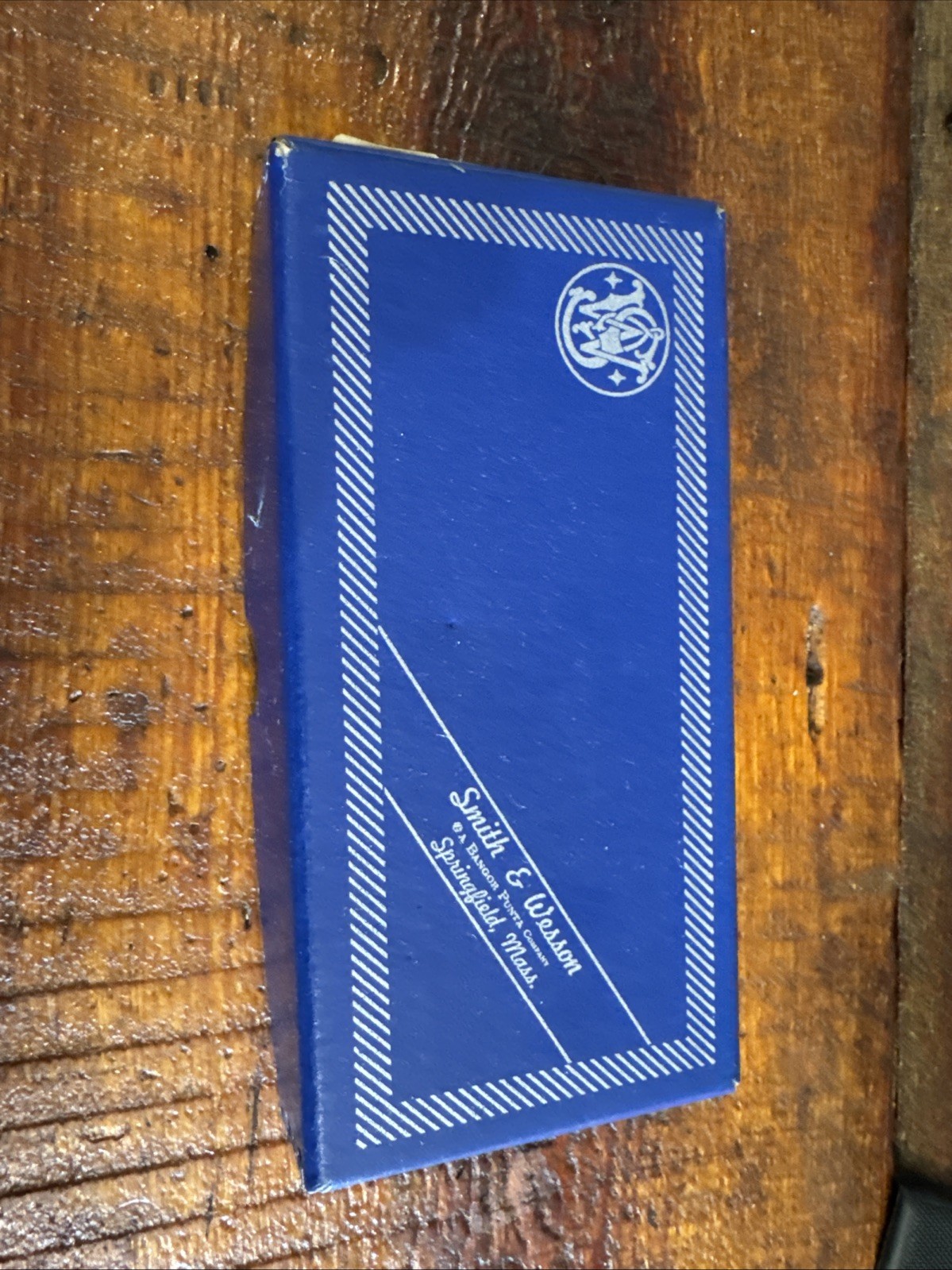 Smith & Wesson Model 65 vintage 2-Piece blue cardboard box. For 3” Model