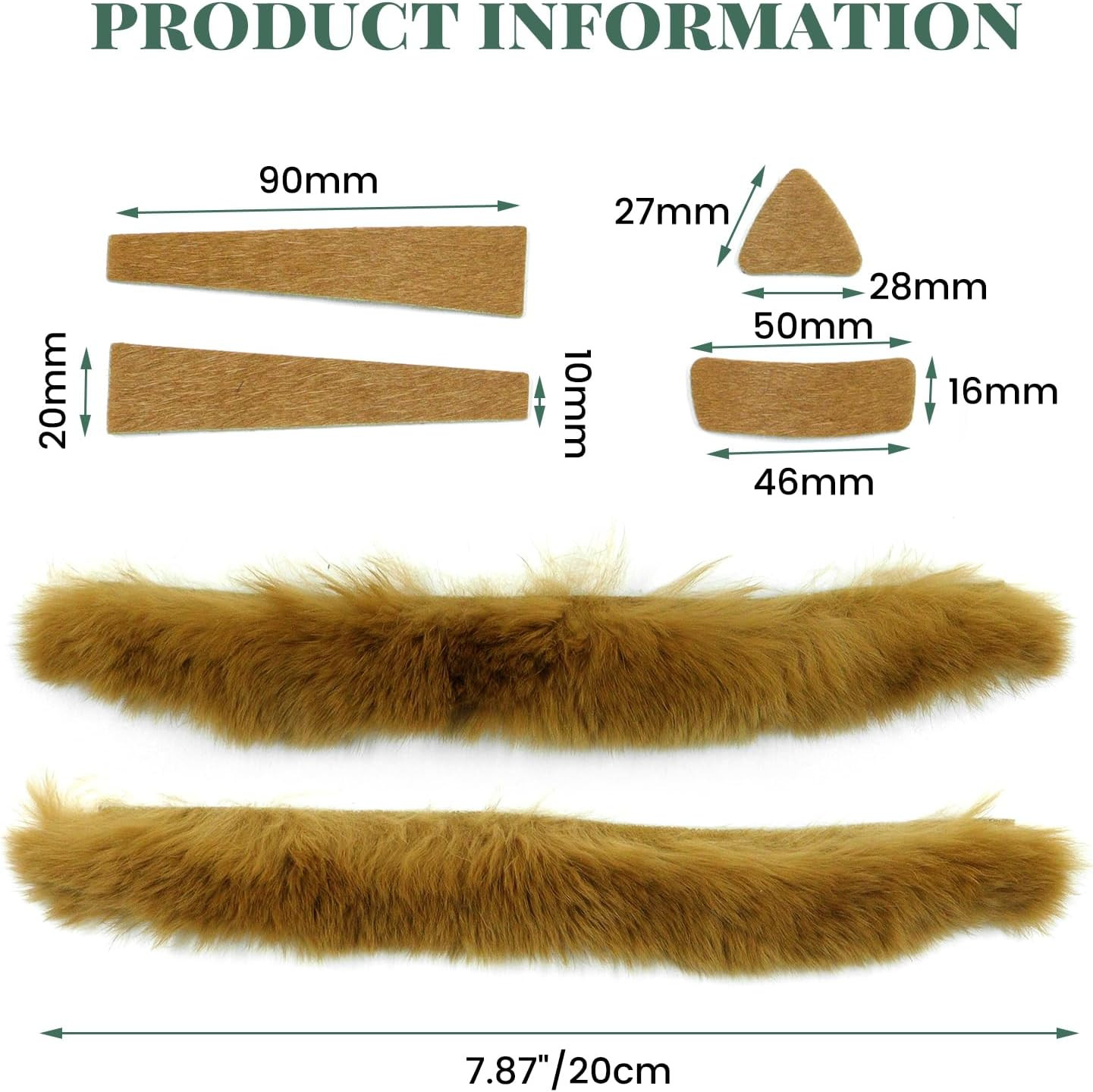 Oubert Archery Bow String Silencers Kit Fur Bow Arrow Rest Leather Bow Limb Sile