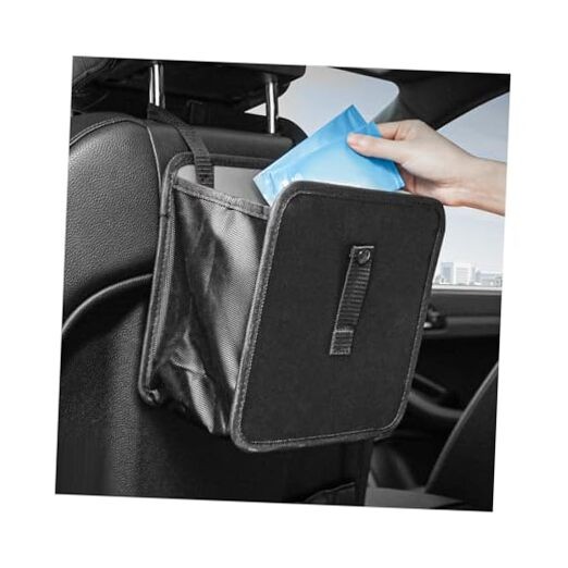 Foldable Car Trash Can, Waterproof Capacity Automotive Hanging Trash Bin, Large