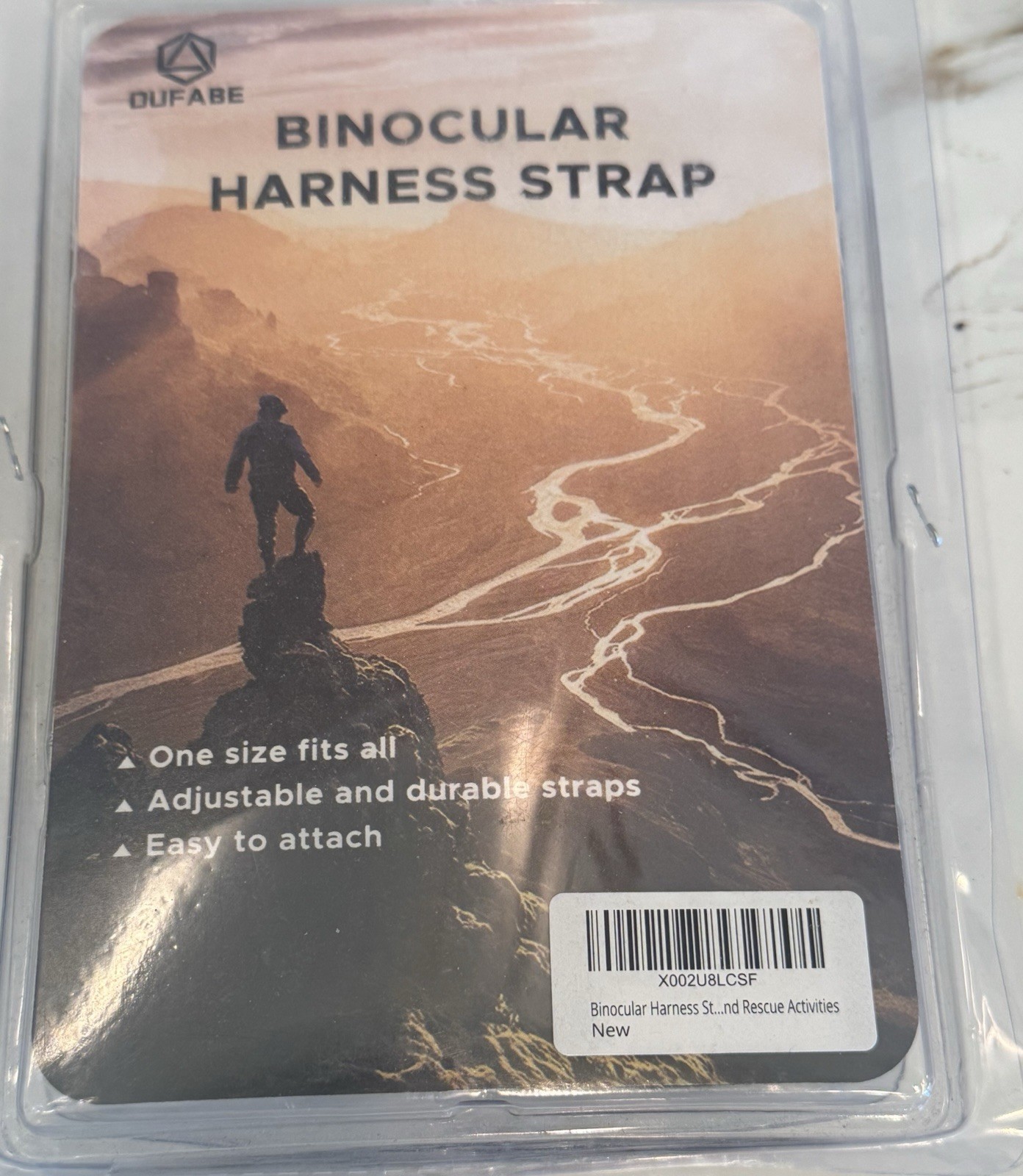 Dufabe Optics Binocular X Strap, Chest Harness / Strap - Black - Nylon NIB