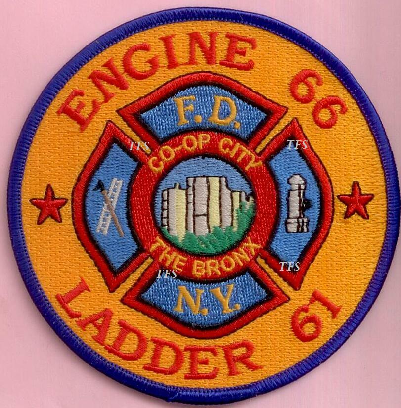 New York City Fire Dept Engine 66 Ladder 61 Patch - Co-Op City