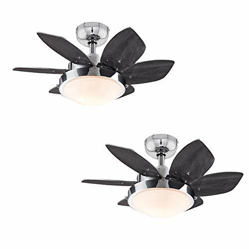Ciata Lighting 24 Inch Quince Ceiling Fan with LED Light Fixture–2 Pack