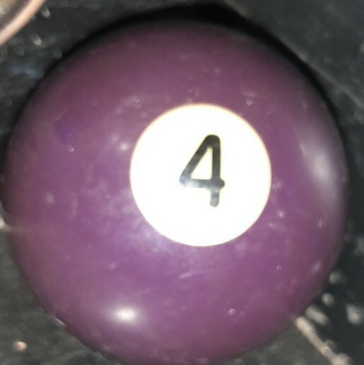 vintage ARAMITH  21/4" #4 purple individual REPLACEMENT BILLIARDS POOL BALL