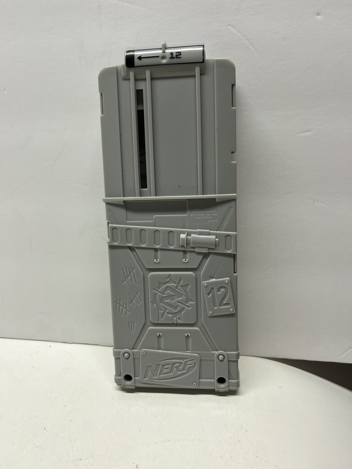Nerf 2017 Zombie Strike 12 Round Dart Gray Clip Ammo Magazine