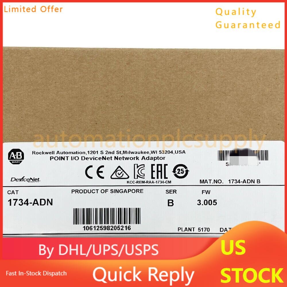 NEW-  Sealed 1734-ADN SER B POINT I/O DeviceNet Network Adaptor 1734ADN USA
