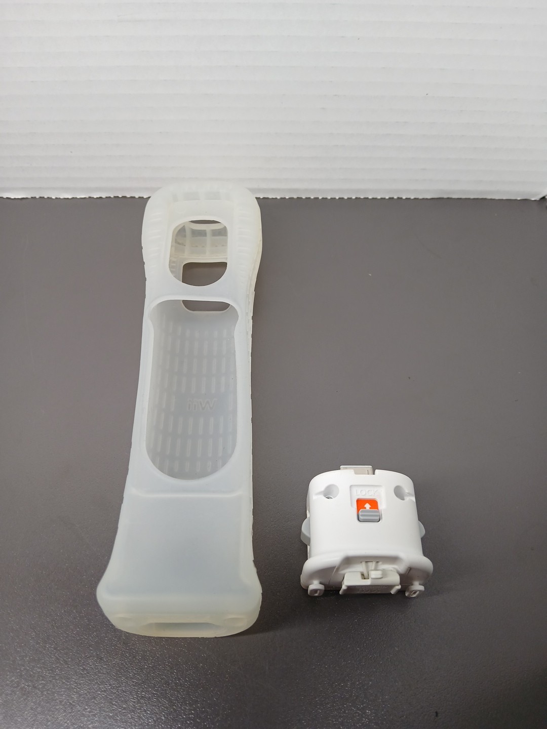 Nintendo Wii OEM Motion Plus Adapter w/ Gel Sleeve Genuine Official Cover White