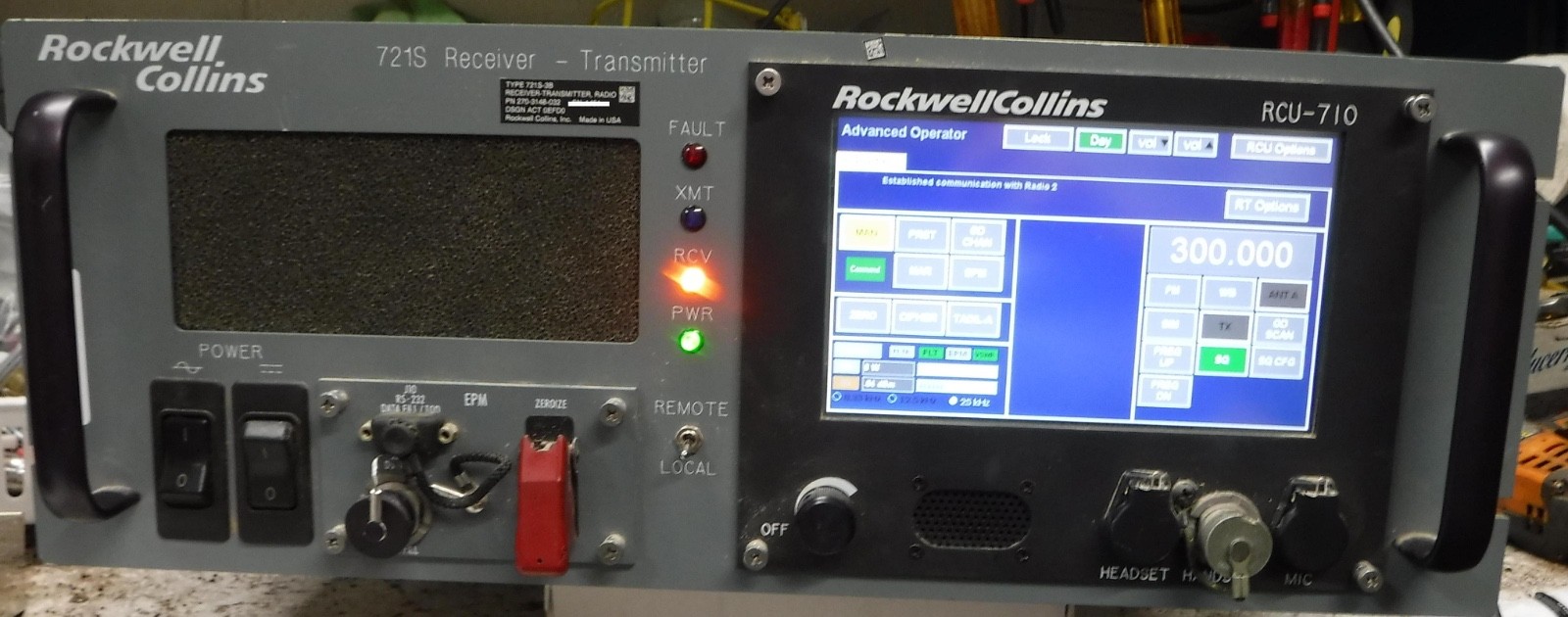 COLLINS   721S-3B AIRCRAFT CONTROL TOWER RADIO     FREE SHIPPING