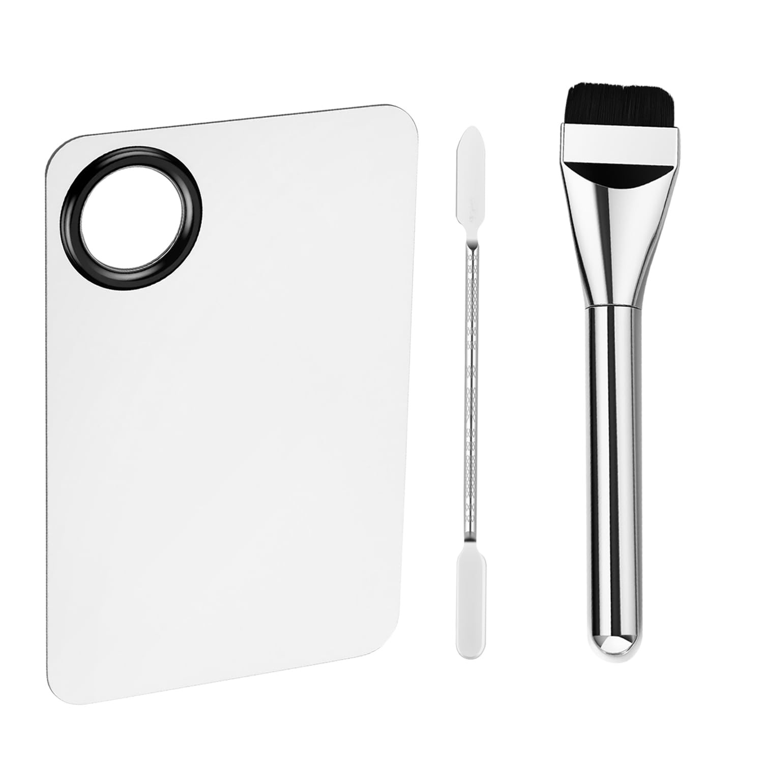 Makeup Mixing Palette Stainless Steel Tray 11.5x7.5cm, sliver