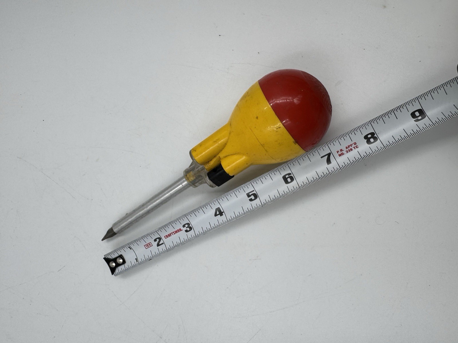Screwball Ratchet Driver with 4 End Attachments Used
