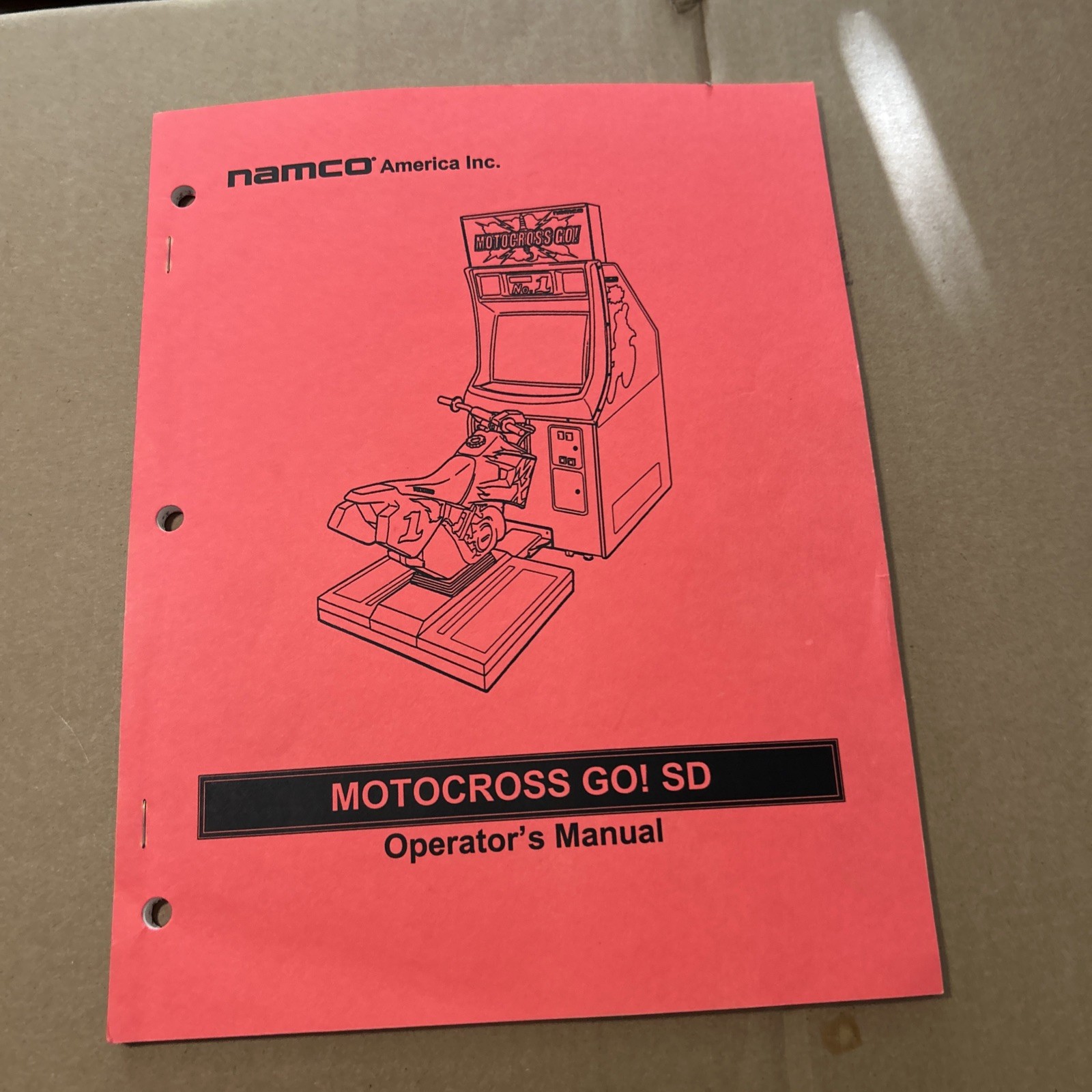 original Factory  arcade  game Video Manual Motocross Go Sd Namco