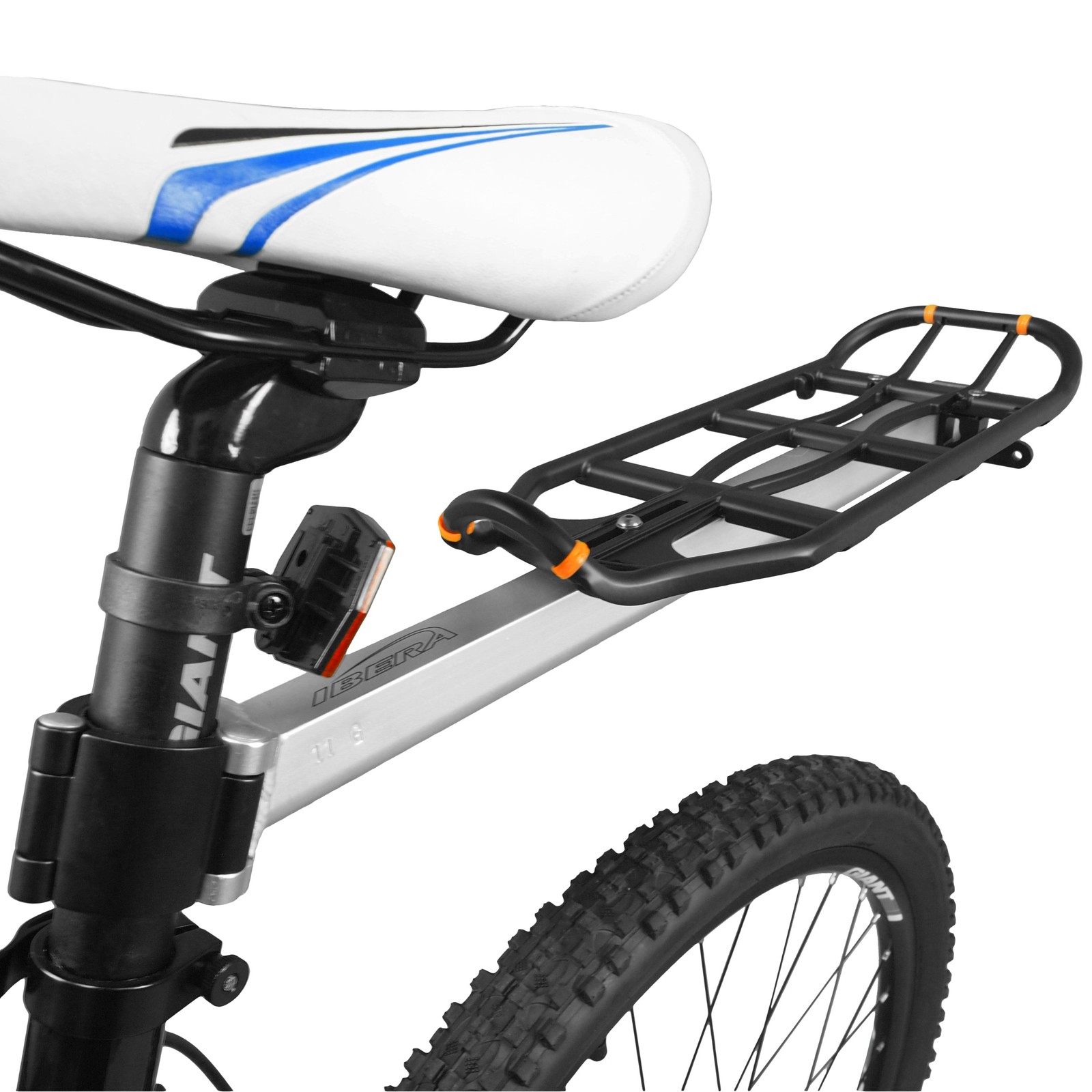 Ibera Seatpost-Mounted Rear Bike Rack - Quick-Release Bike Cargo Rack for 26"...