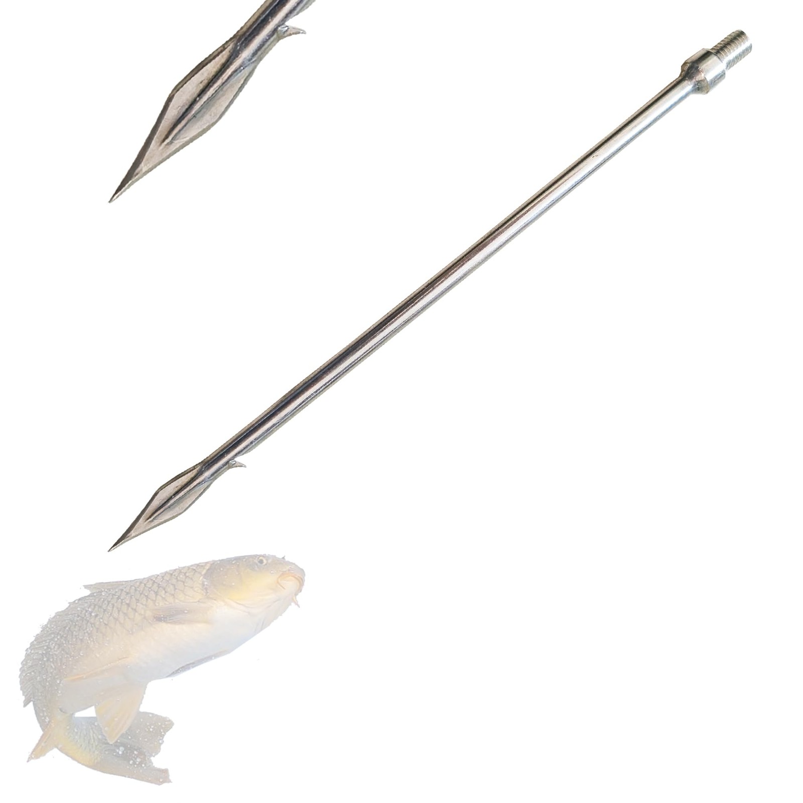 Aofong Stainless Steel Fishing Gig Gaff Hook with 8mm Screw, 1 prong, Silver