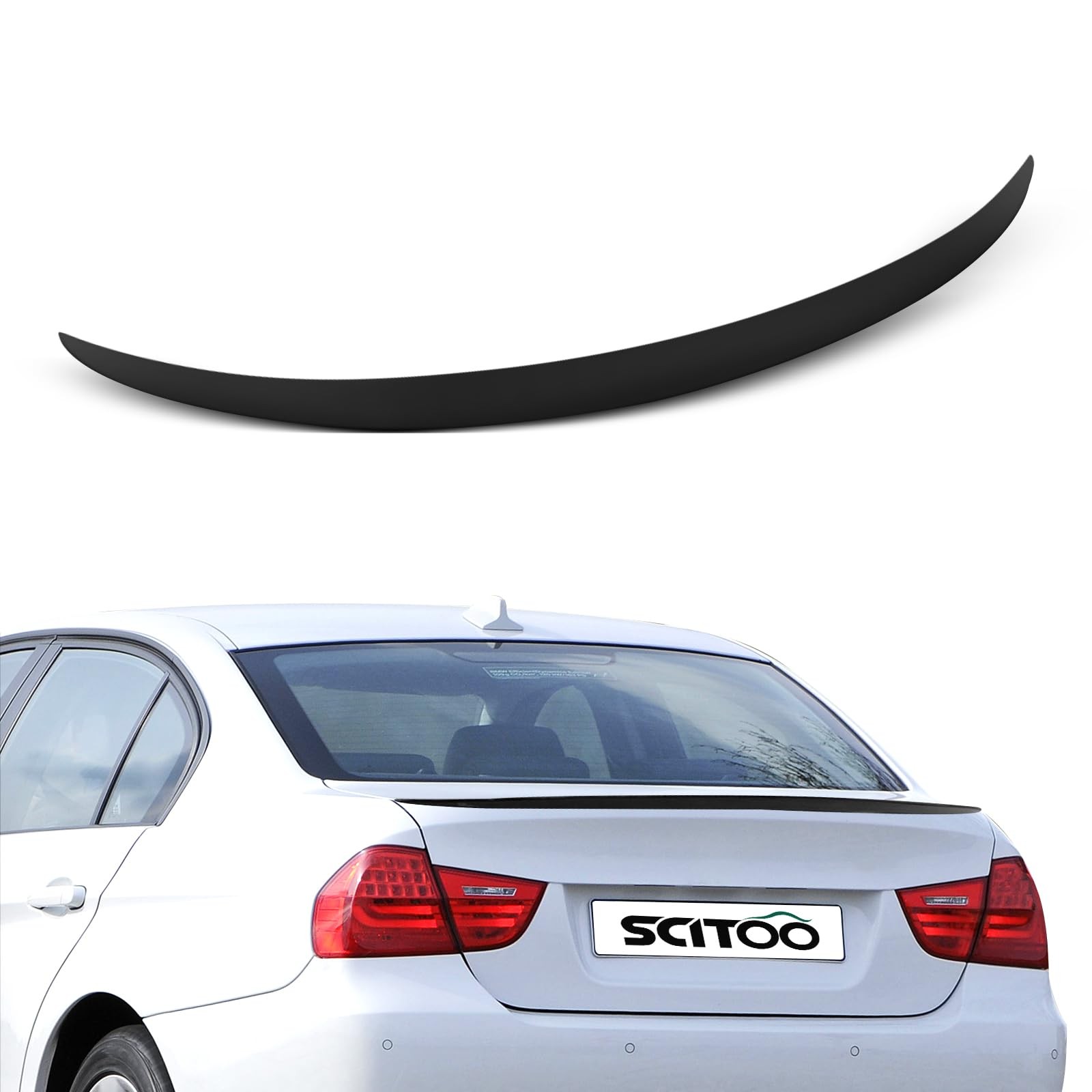 ABS Black Rear Trunk Spoiler Wing Exterior Styling Kit BMW 330i 4-Door Sedan