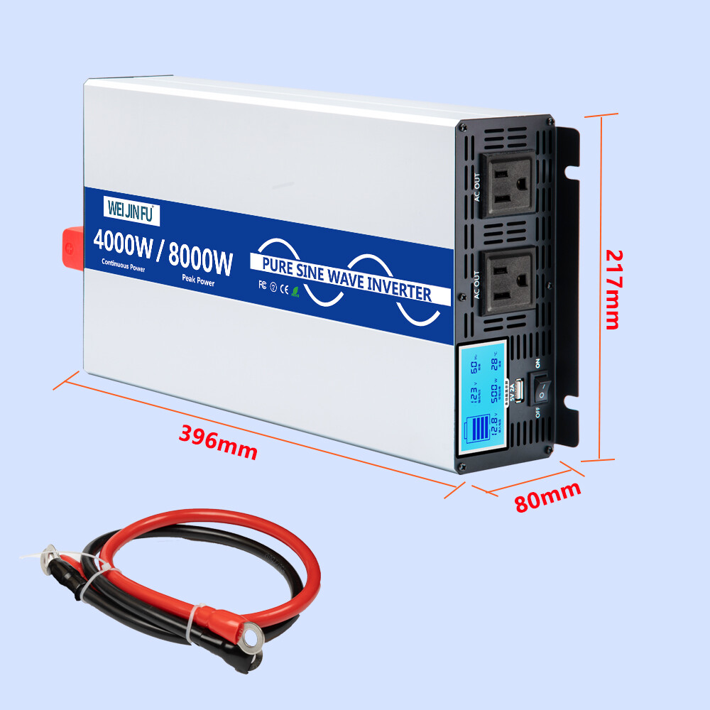 8000 Watt Car Power Inverter Watt DC12V to AC 110V/220V Pure Sine Wave Converter
