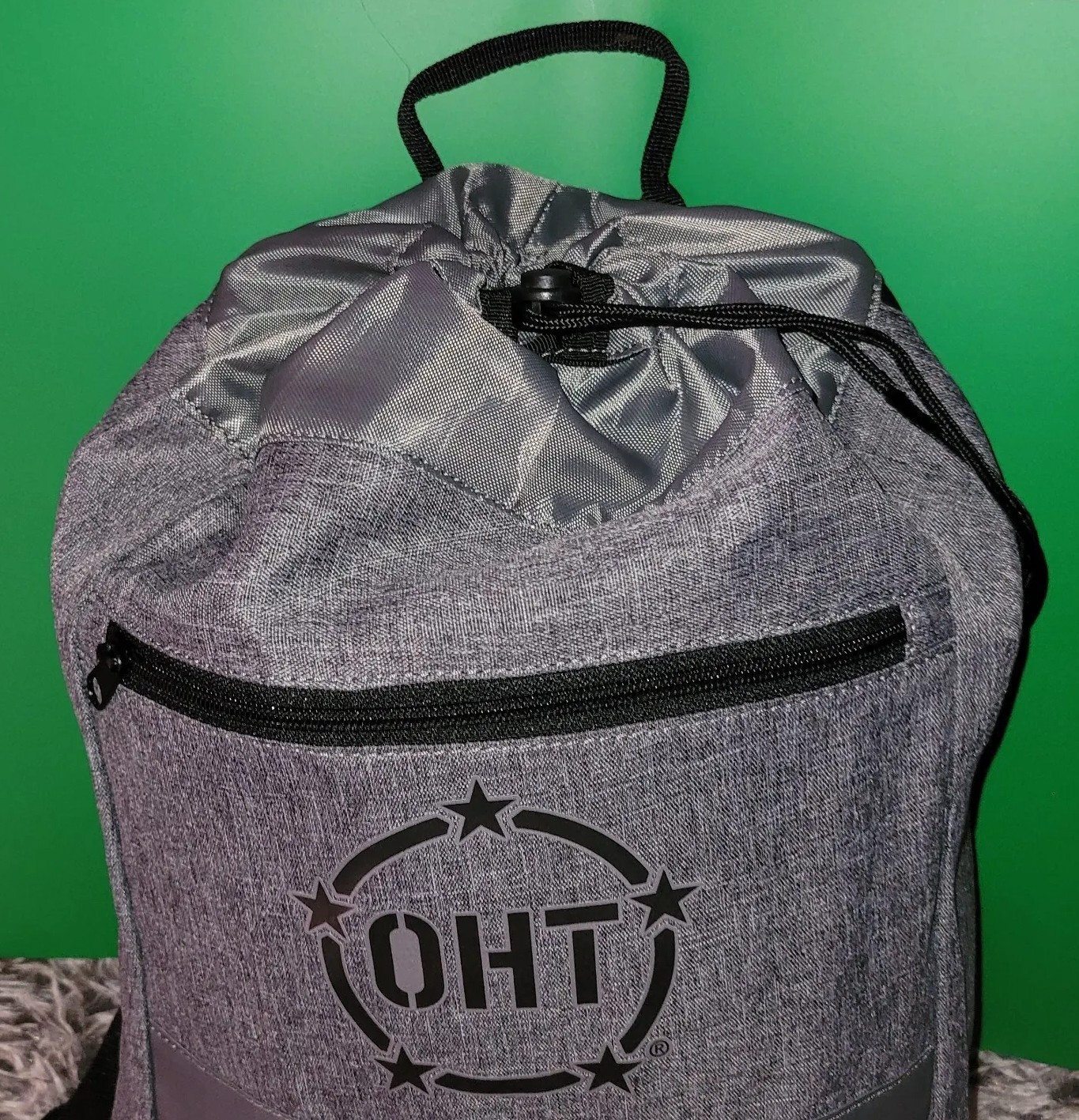 Operation Hat Trick Backpack Canvas Gray and Black 16x10x6 Lightweight & Sturdy