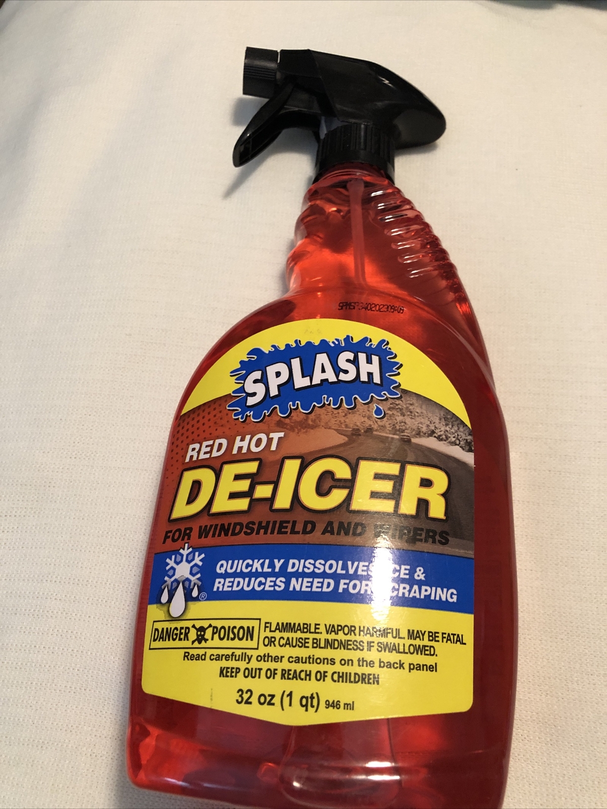 SPLASH Red Hot De-icer Windshield Trigger Spray 32 Ounces