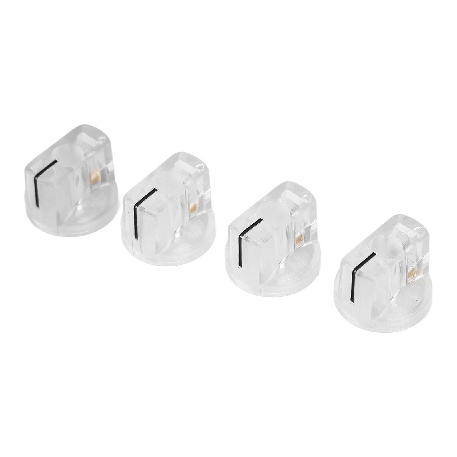 4Pcs Effect Pedal Knob Slot Design Transparent Plastic Easy Control Instrument