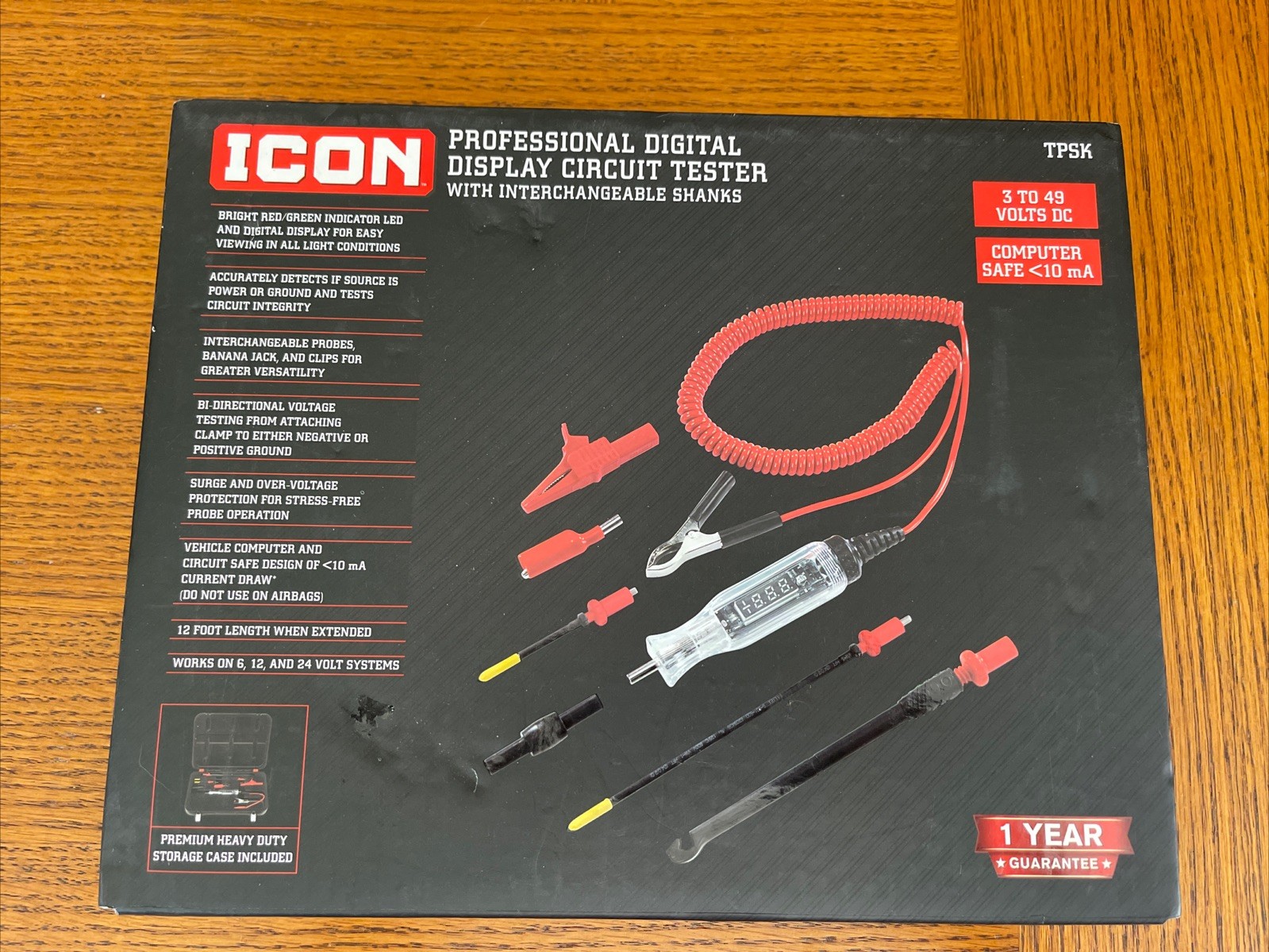 NIB ICON Digital Display Display Circuit Tester Kit TPSK 70624