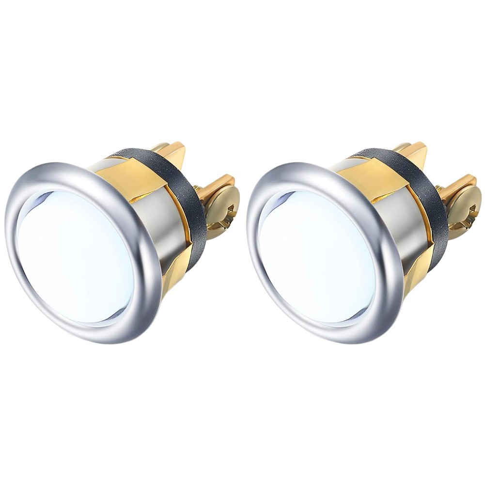 2 Pack Wired Doorbell Button with White LED Light for Easy Replacement