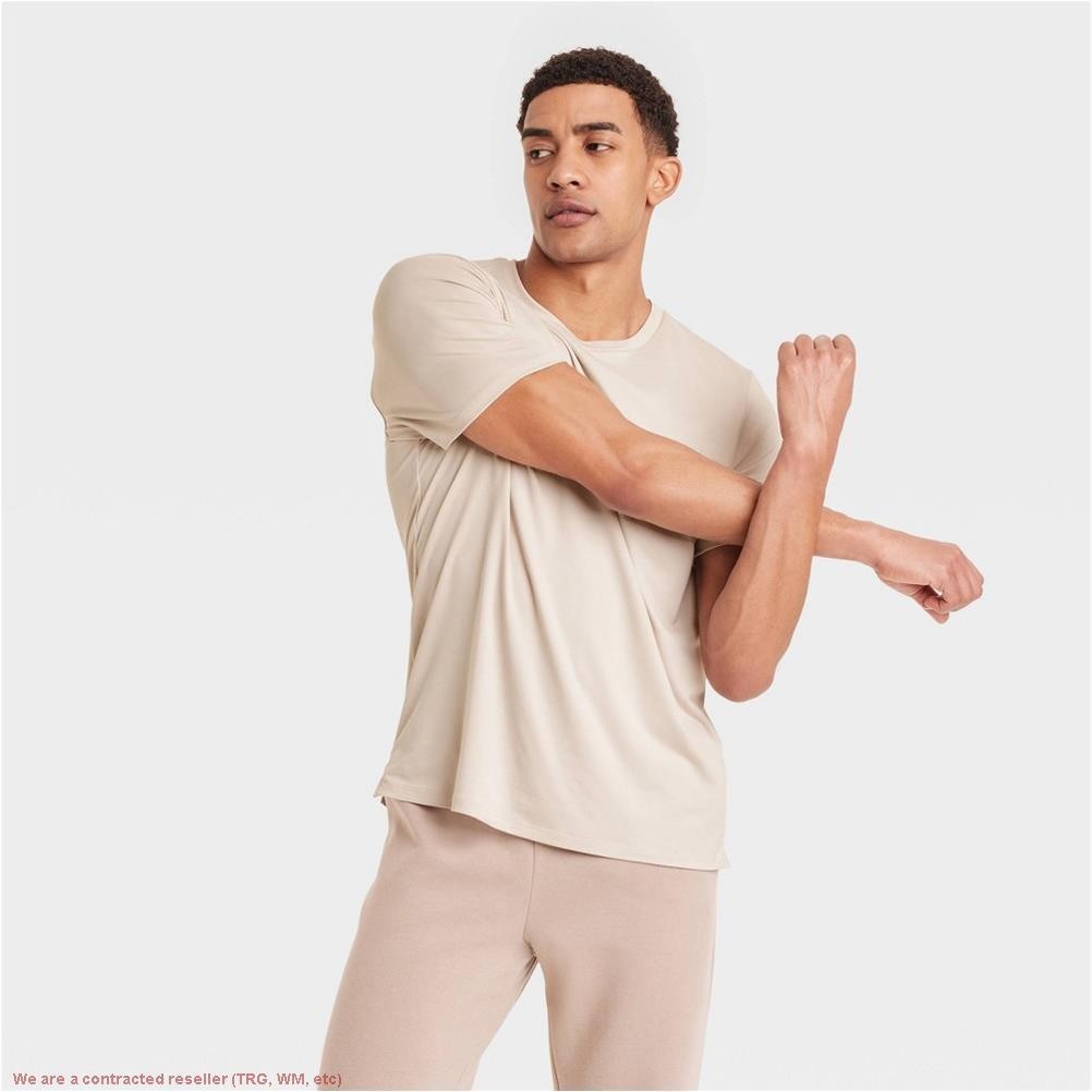 Men's Short Sleeve Performance T-Shirt - All In Motion Light Gray M
