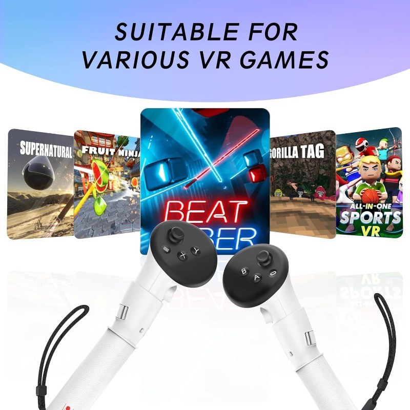 Handle Attachments for Meta Quest 2 Long Arms Controller Waterproof Silicone