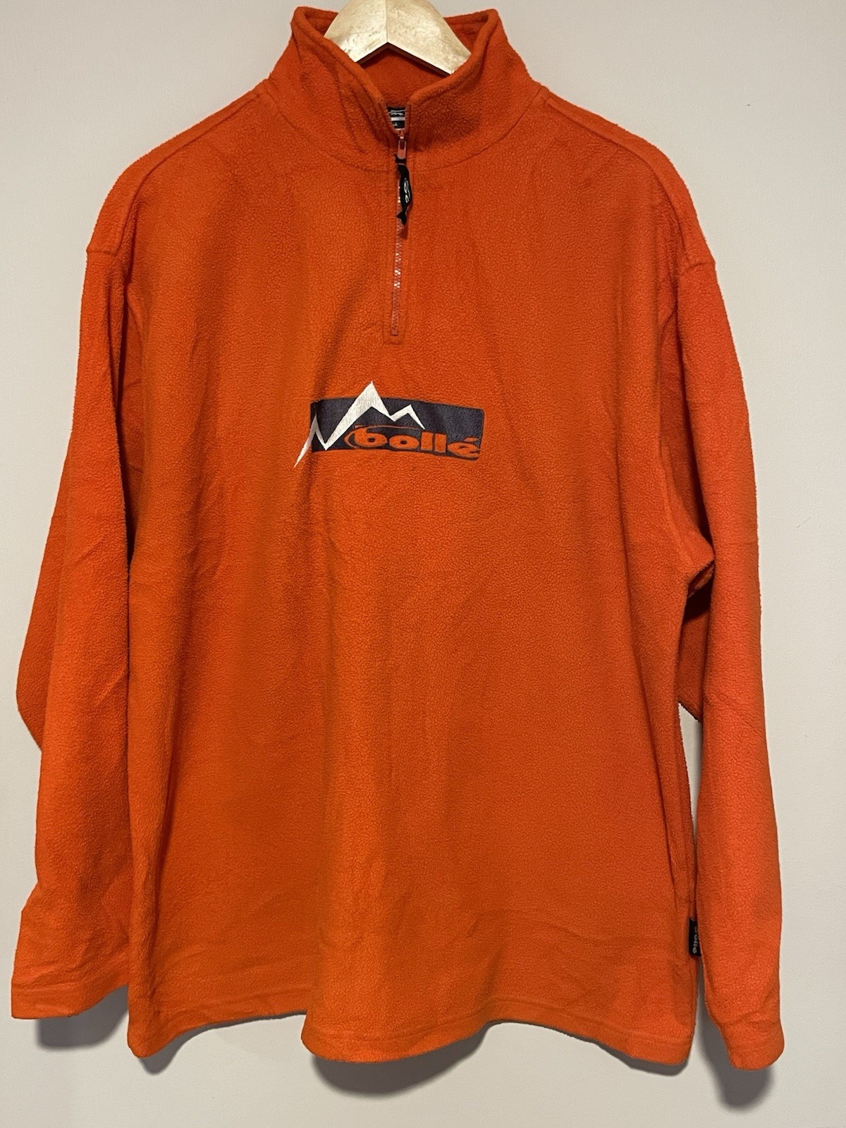 Bollé Orange Fleece 1/4 Zip High Neck Pullover Jumper Men's XL