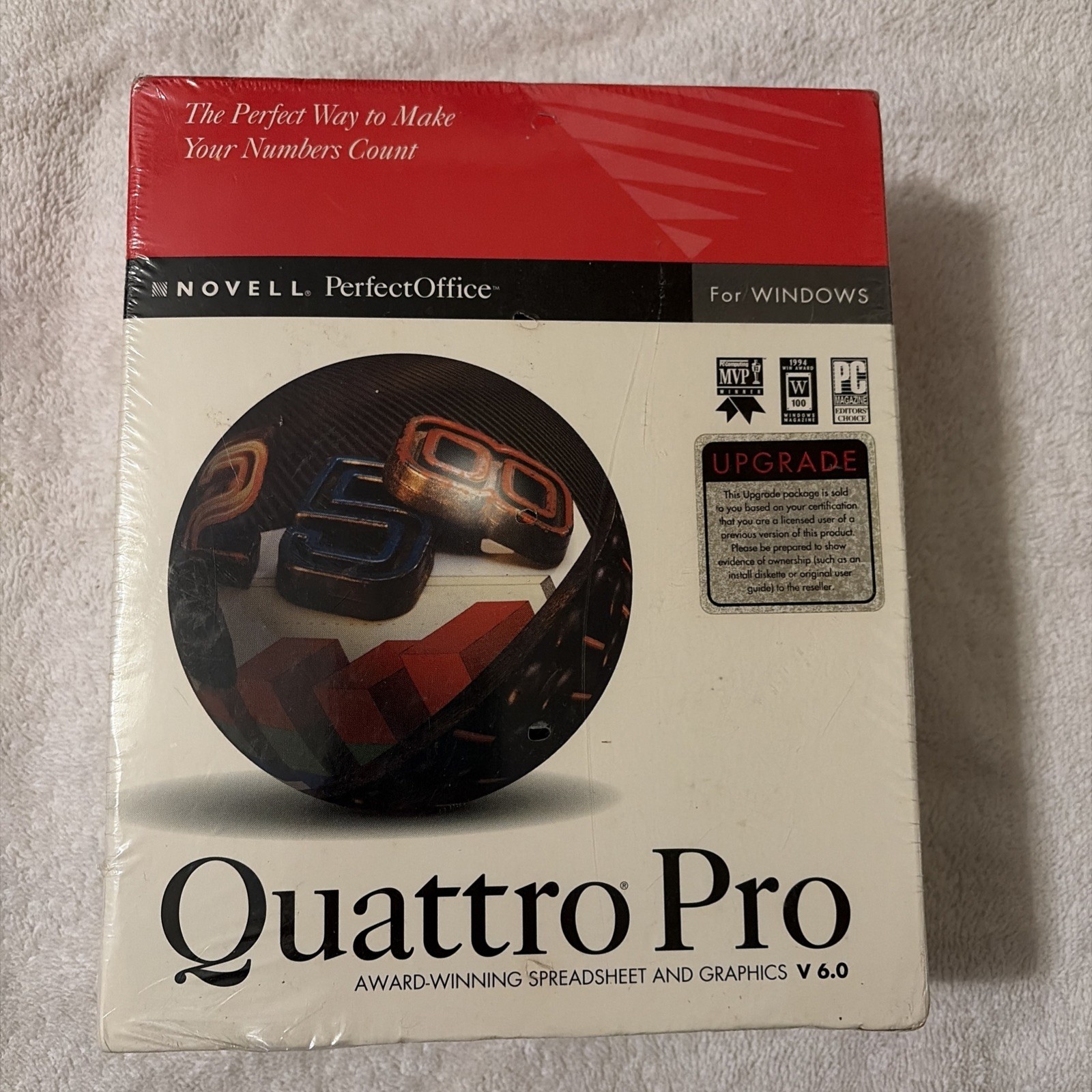 NOVELL PerfectOffice Quattro Pro V6.0 Upgrade for Windows 3.1 Workgroups NEW