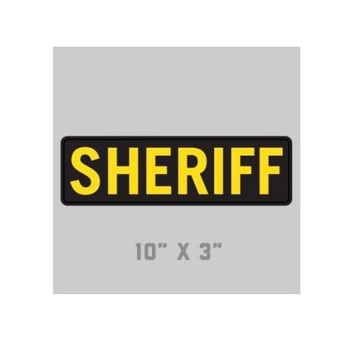 Milspec Monkey MSM PVC Morale Patch Sheriff Insignia - 10 " x 3 " Colors Below