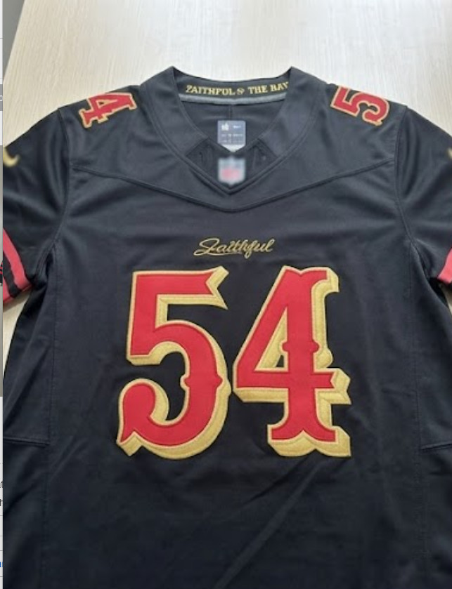 Fred Warner #54 SF Football Black Gold Jersey "Faithful to the Bay"