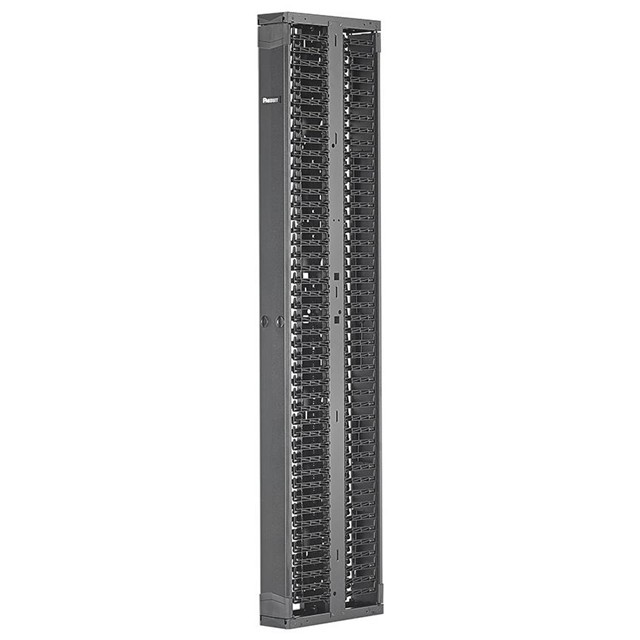 Panduit PR2VD08 Vertical Dual-Sided Cable Manager ABS 45RU 8" Wide Black