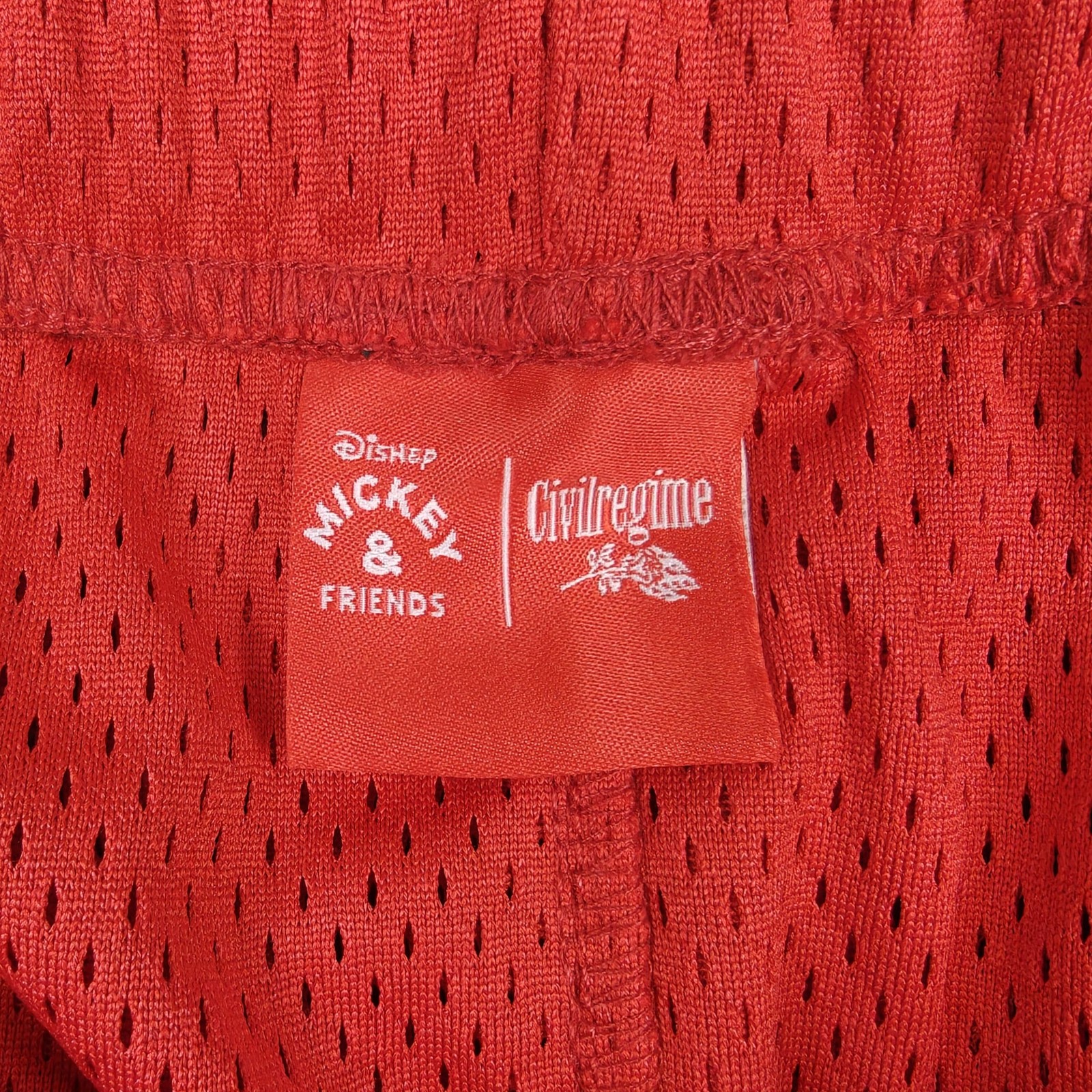 Civil Regime Shorts Mens Large Red Mesh Disney Mickey & Friends RFC Graphic New