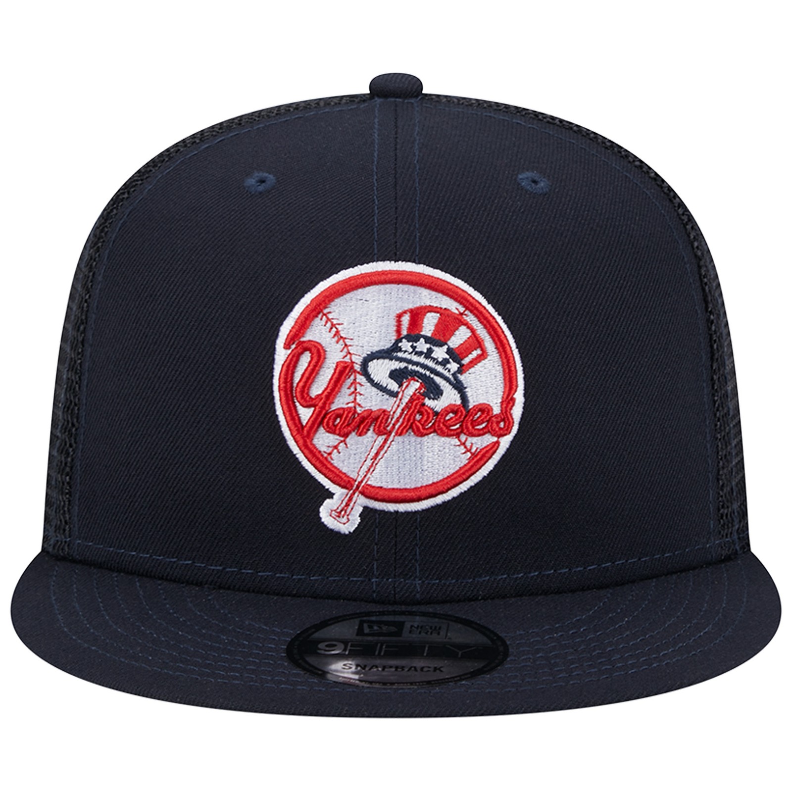 Men's New Era Navy New York Yankees Team Color Trucker 9FIFTY Snapback Hat