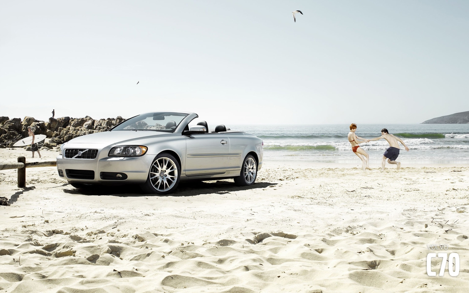 Cars coupe volvo Desk Mat Stitched