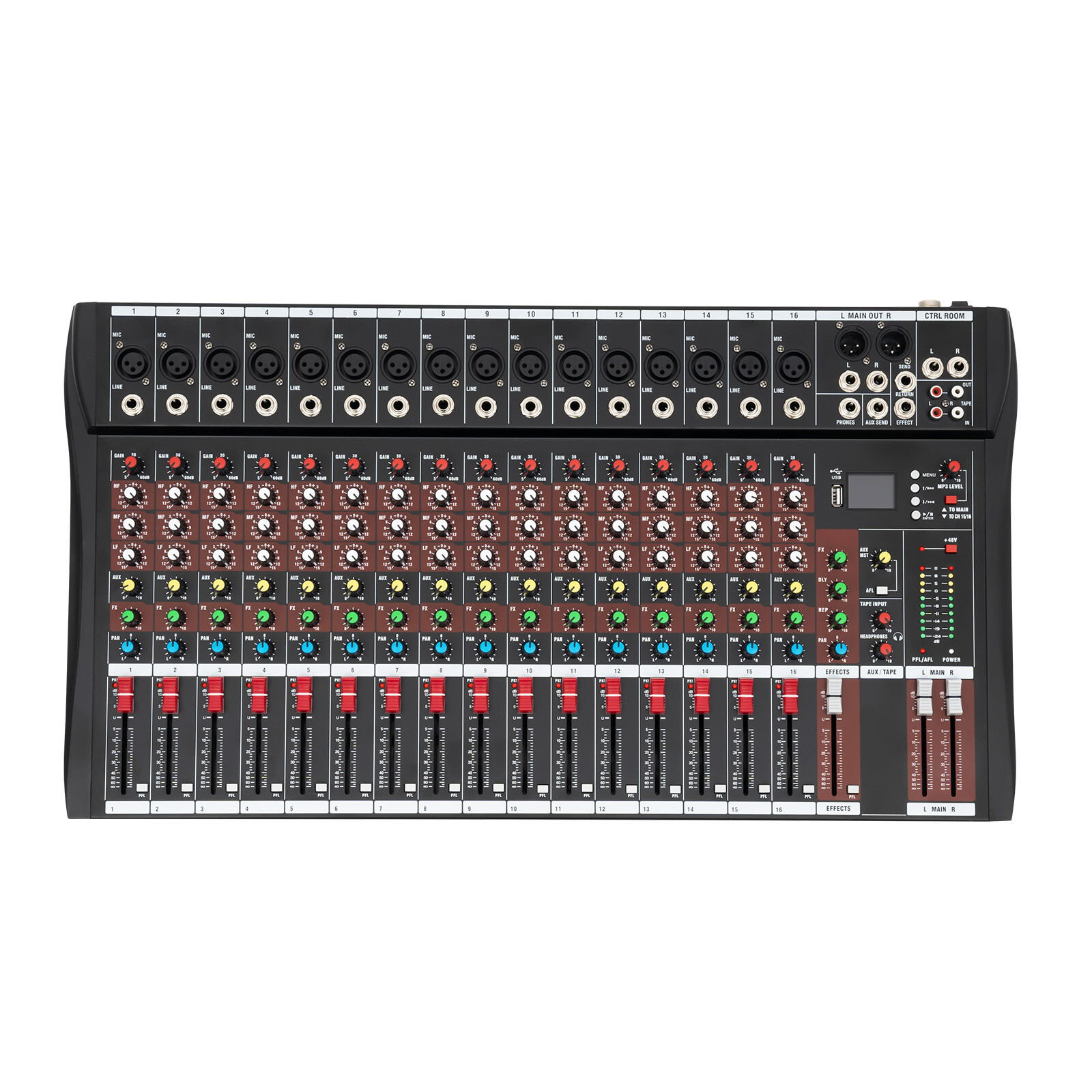Channel Mixing Console Sound Live Studio Audio Mixer USB Bluetooth