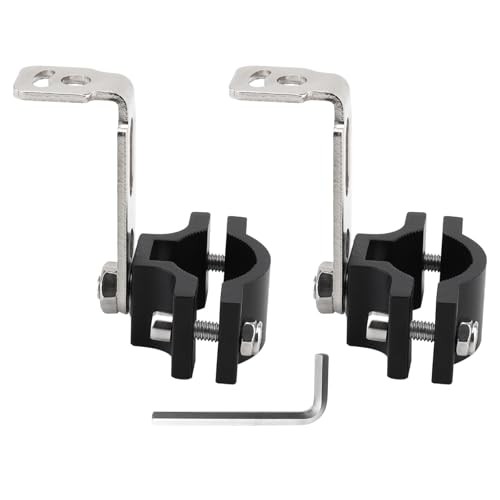 Windance 2pcs Light Bar Mounting Bracket Adjustable 18-29mm Auxiliary Silver