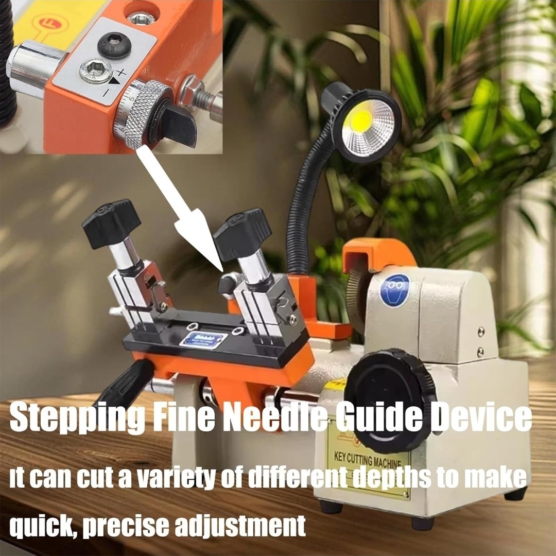 Key Cutting Machine with LED Lighting, Automatic Key Cutter, High Precision...