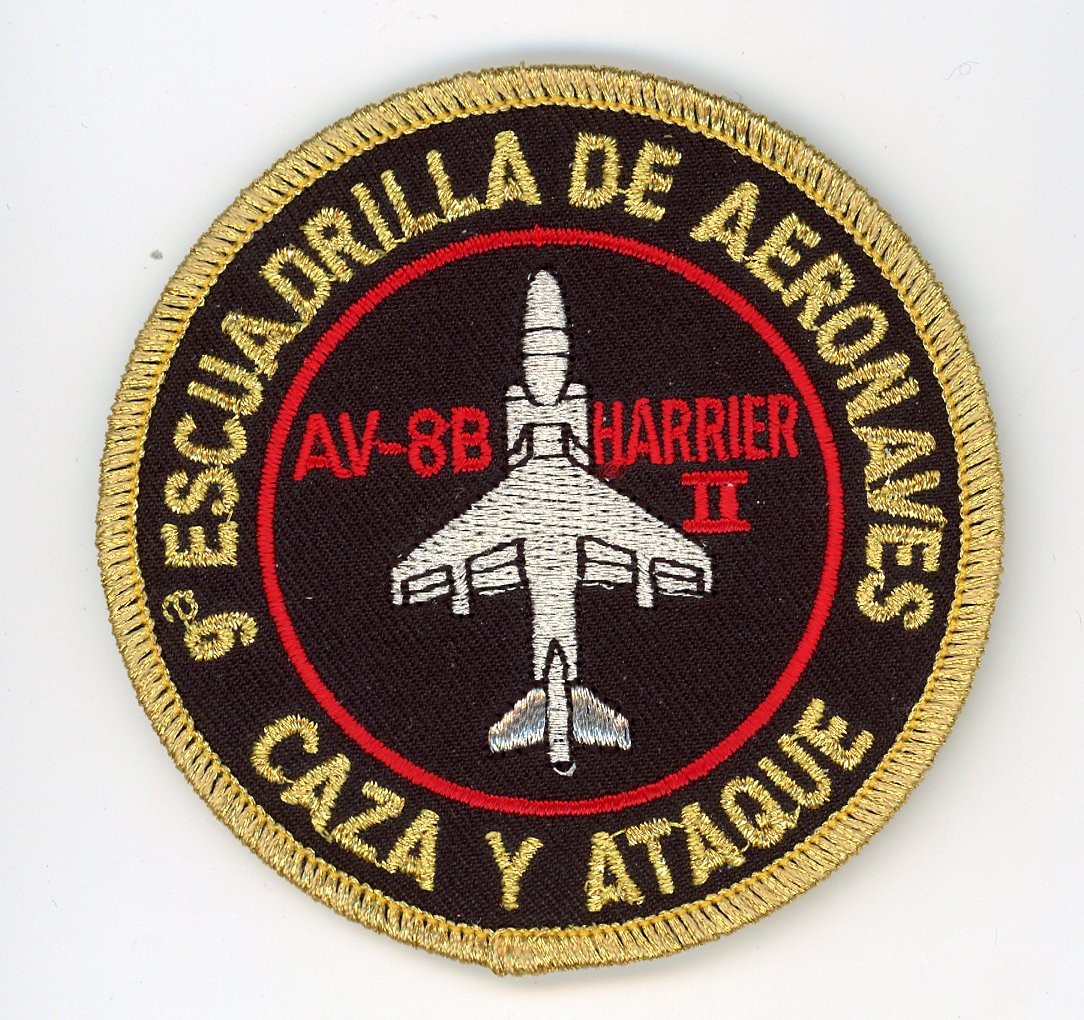 PATCH SPAIN NAVY HARRIER 9th SQDN CHASE & ATTACK IRON ON PARCHE