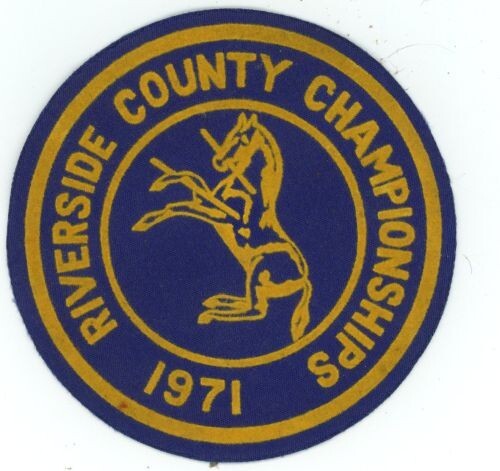 CALIFORNIA CA RIVERSIDE COUNTY 1971 CHAMPIONSHIPS SHOULDER PATCH POLICE SHERIFF