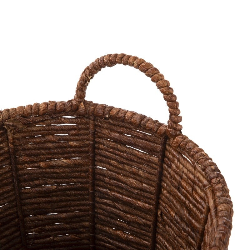 Handwoven Maize Basket Oval Large Storage Basket W/ Handles Home Organization US