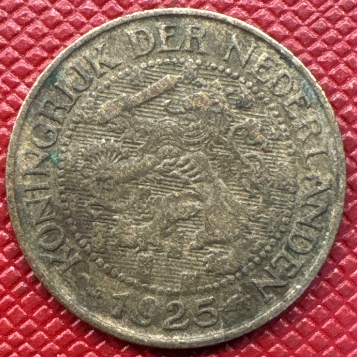 Netherlands 1925 Bronze 1 Cent. Wilhelmina. KM# 152