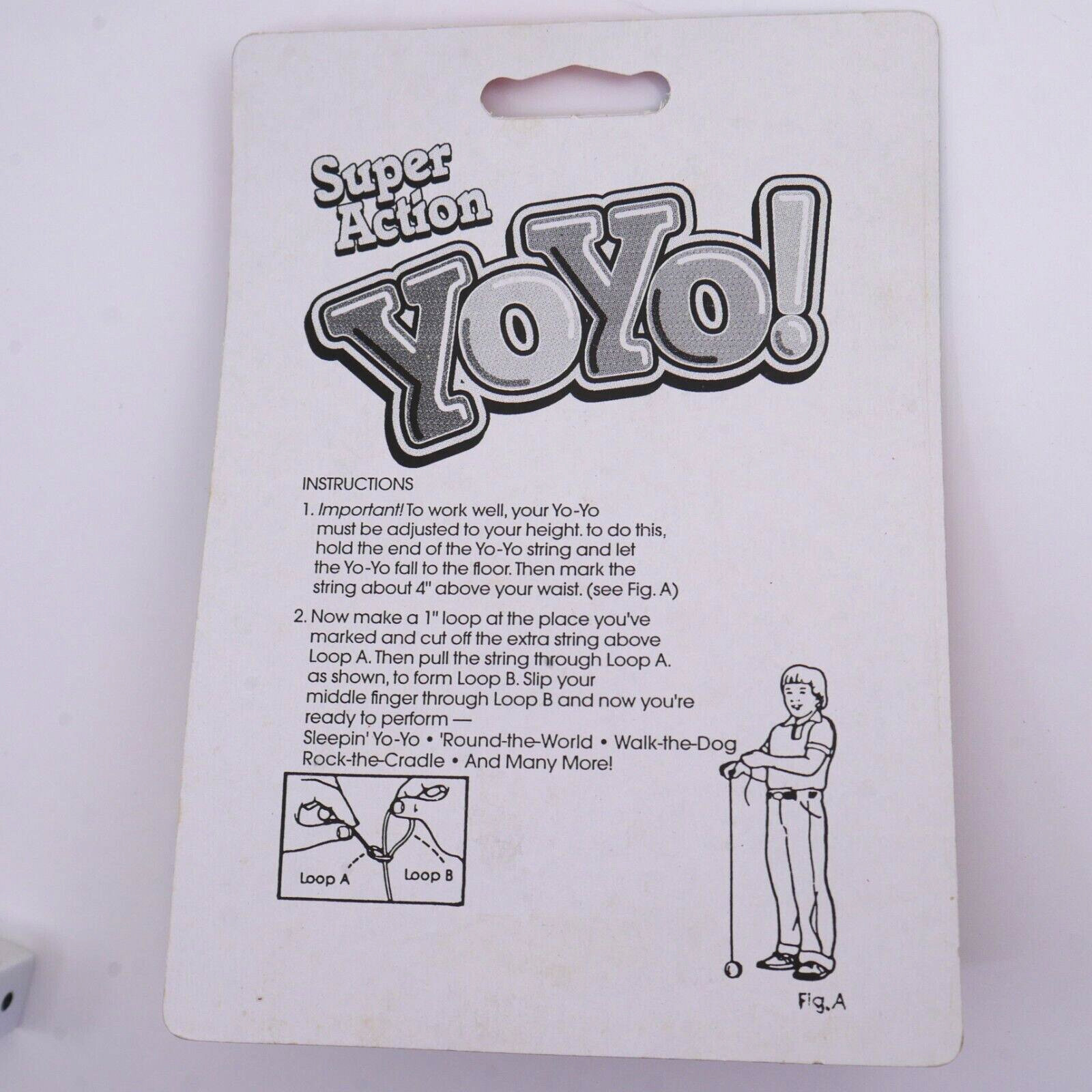Vintage Ja-Ru toy keychain Yo-Yo mini NOS micro size BLUE tiny