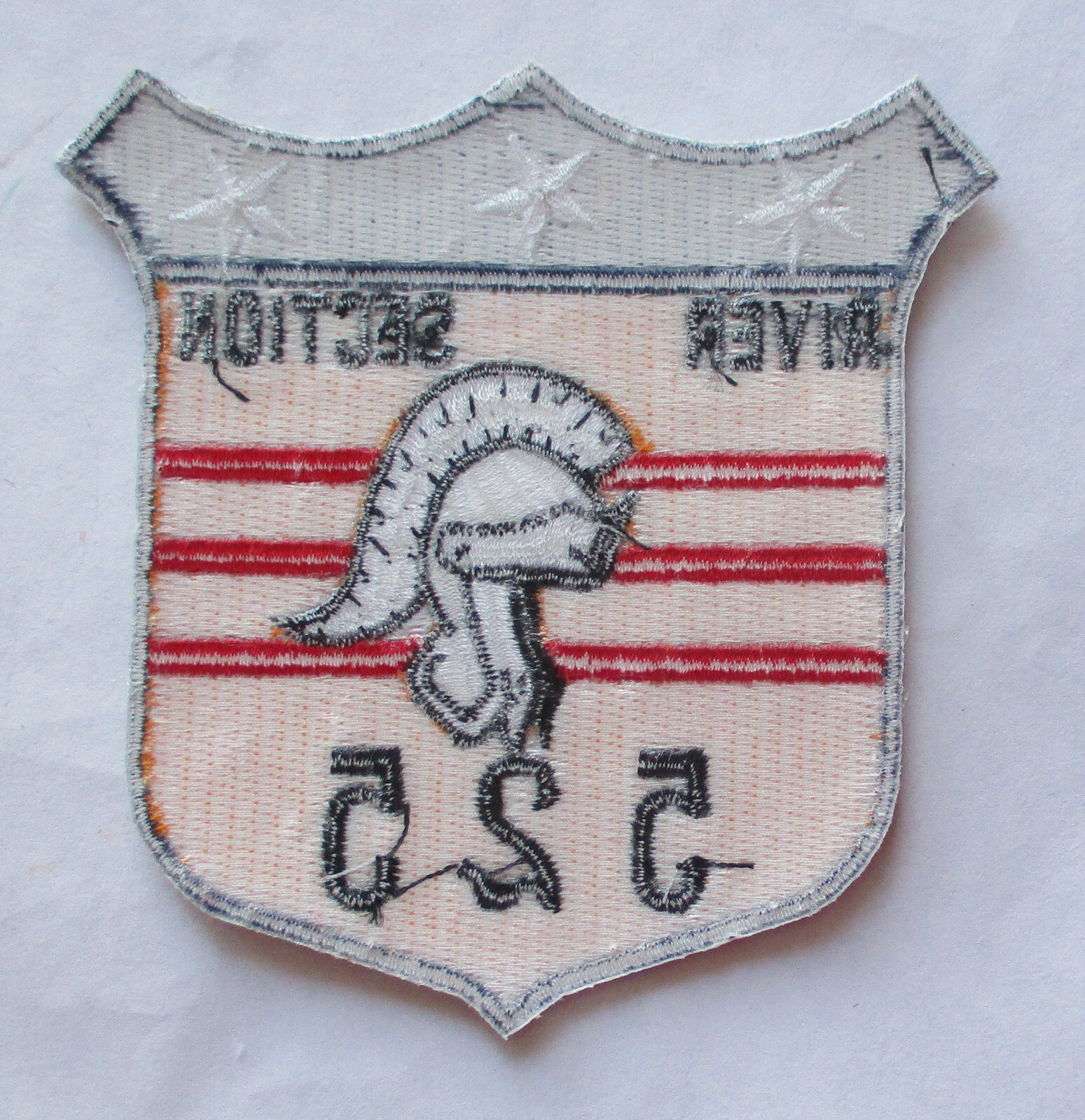 US NAVY RIVER SECTION 525 PATCH (Roman Helmet) Made for Vietnam War Veterans