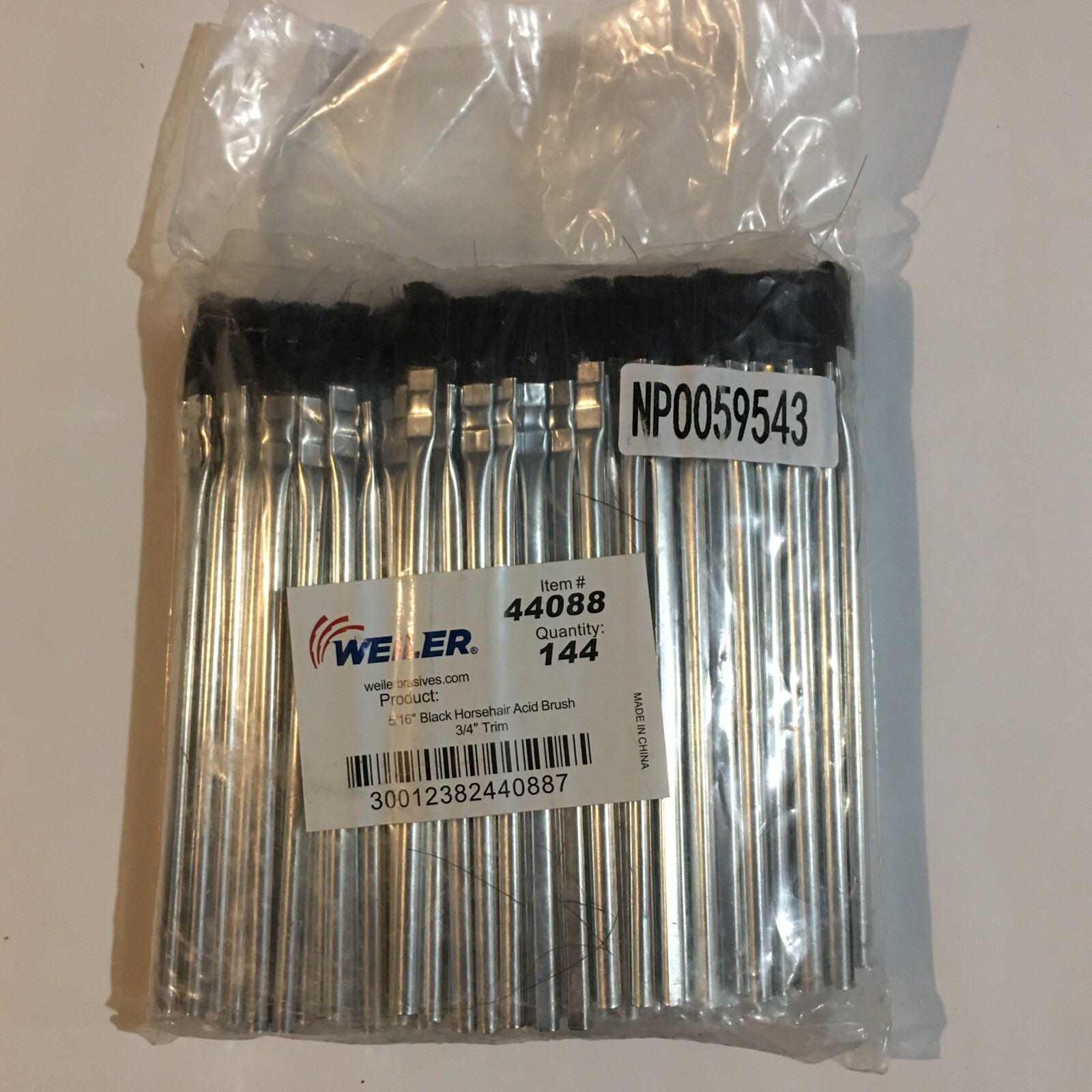 144pc ACID BRUSHES 5/16” BRUSH 6" LONG 3/4”TRIM, SHOP FLUX SWAB CLEANING PARTS