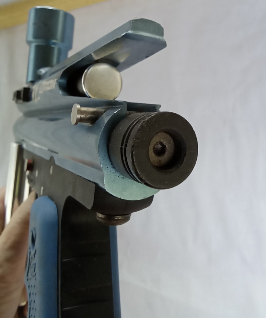 View Loader Orion VL Paintball Guns Blue Chrome Marker 2 Finger Trigger Untested
