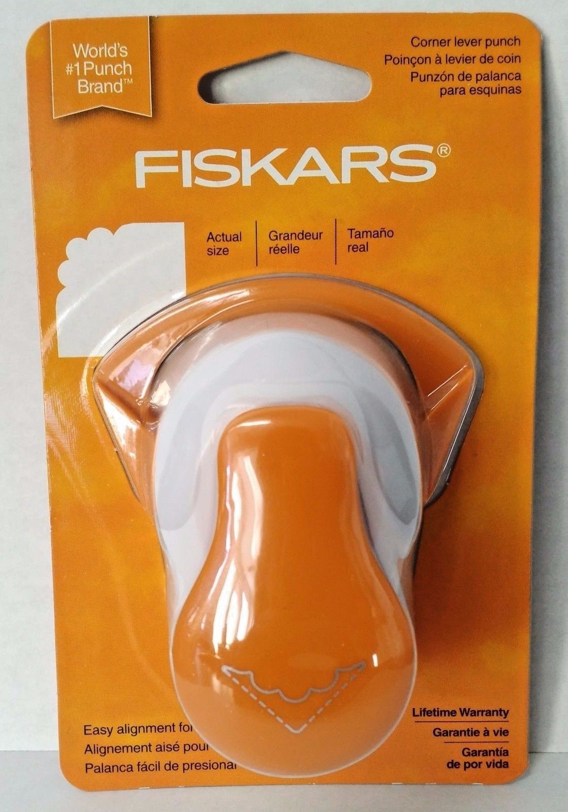 Fiskars Scallop Corner Lever Punch Scrapbook Paper Punch 157250