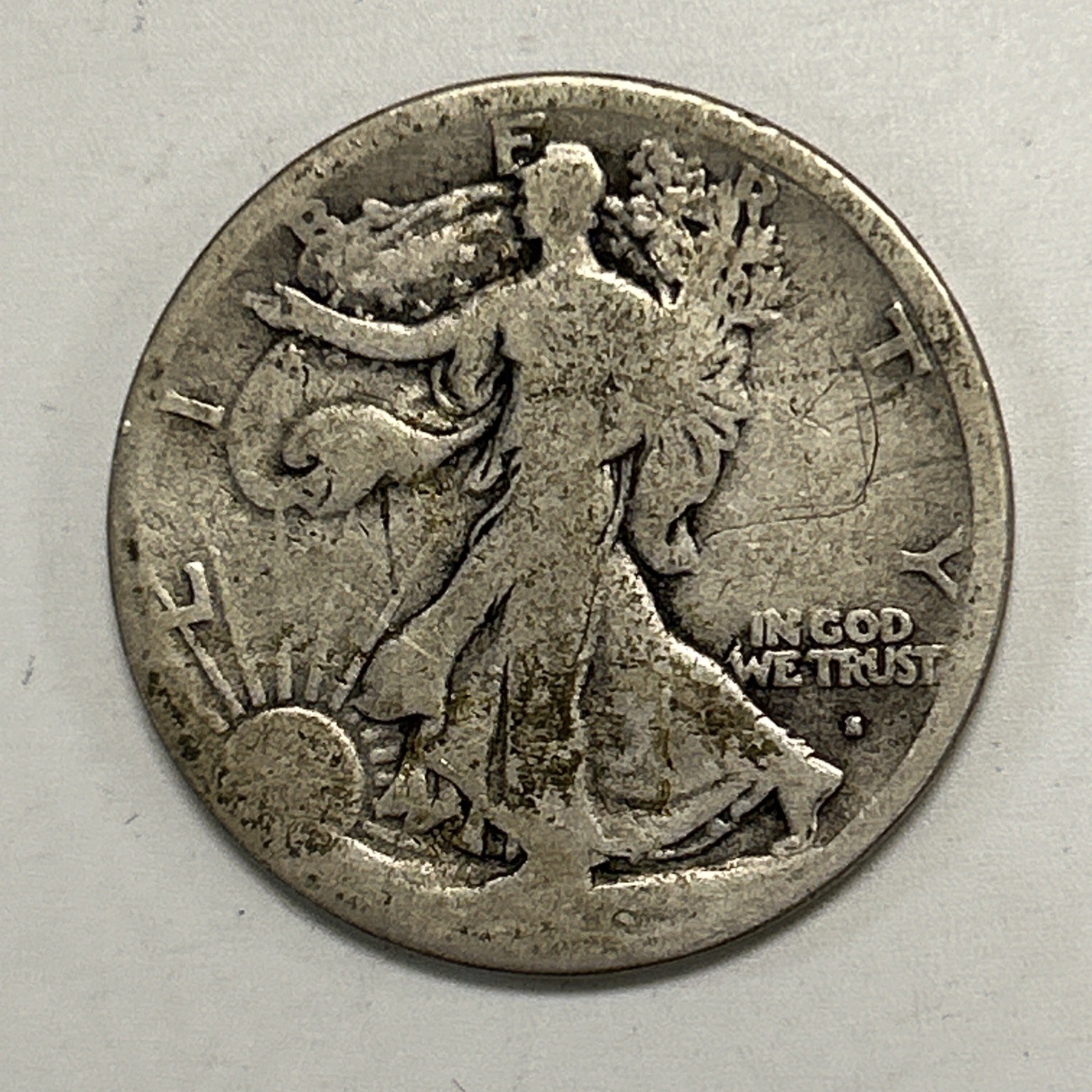 1916-S Walking Liberty Half Dollar.
