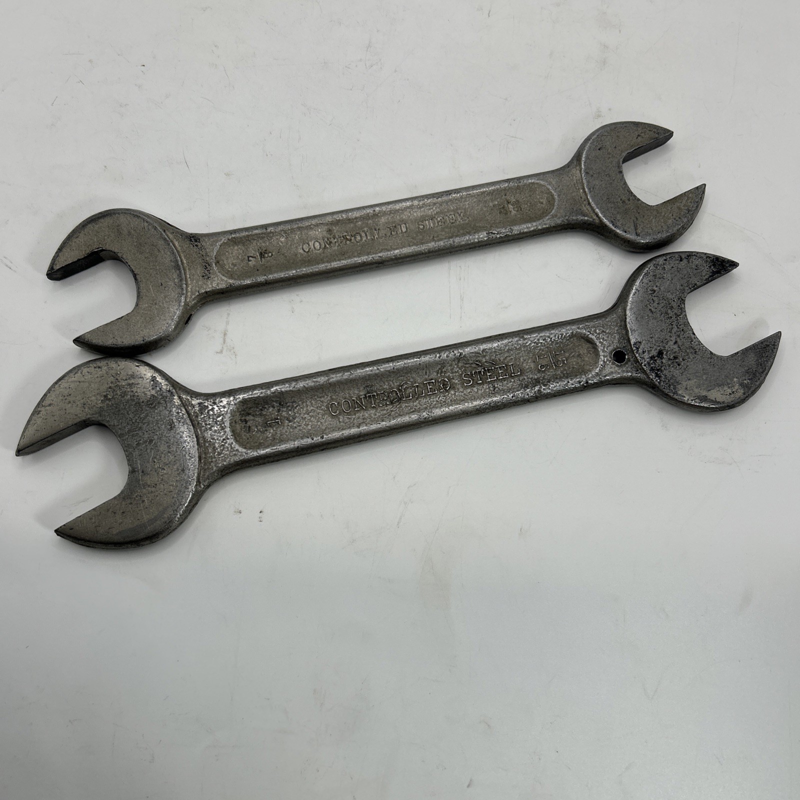 Vintage Controlled Steel 25/32”-7/8”, 15/16”-1”Double Open End Wrench