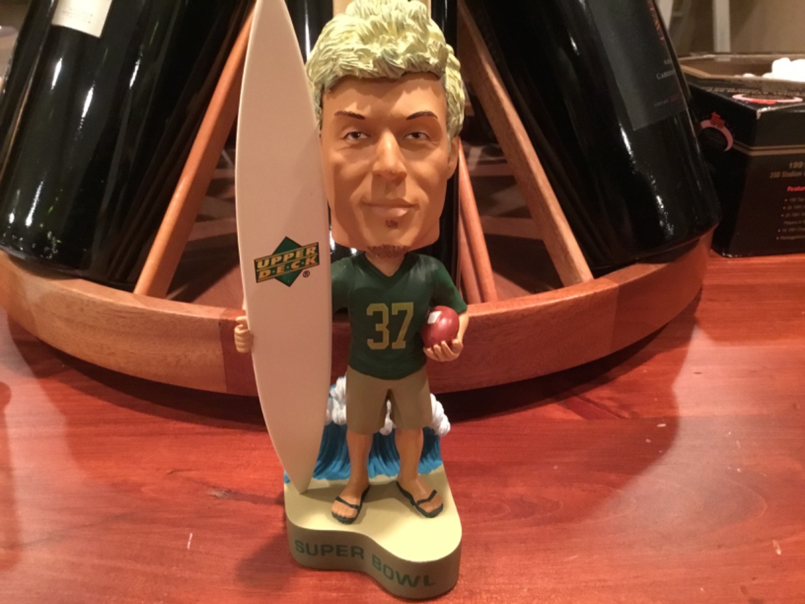 2003 UD Super Bowl XXXVII Lmt Edition Green 37 Jersey Rare #469/1500 Bobble Head